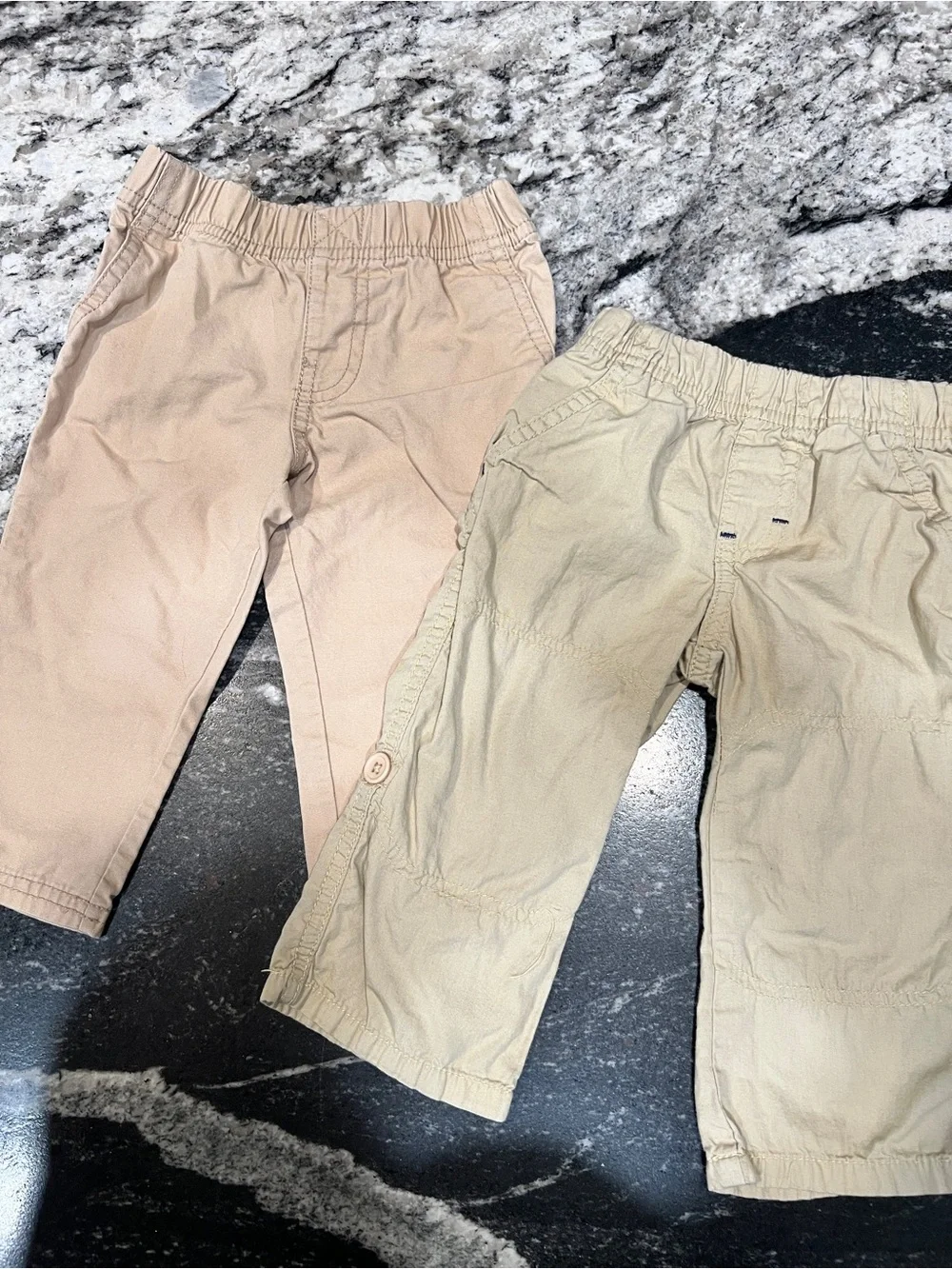 Carter’s & Little Rebels 12M Khaki Pants Bundle | Baby Boy 2-Piece